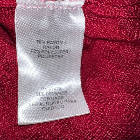 Gabby & Skye Womens sz large textured knit Bell sleeves fit flare midi Y2Kdress - Picture 10 of 11